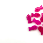 Load image into Gallery viewer, Dazzling Hot Pink Chalcedony Fish Charm Beads, Fancy Fish Shape Carved Gemstone, 7X14 MM Pink Loose Gemstone Fishes For Jewelry Making,