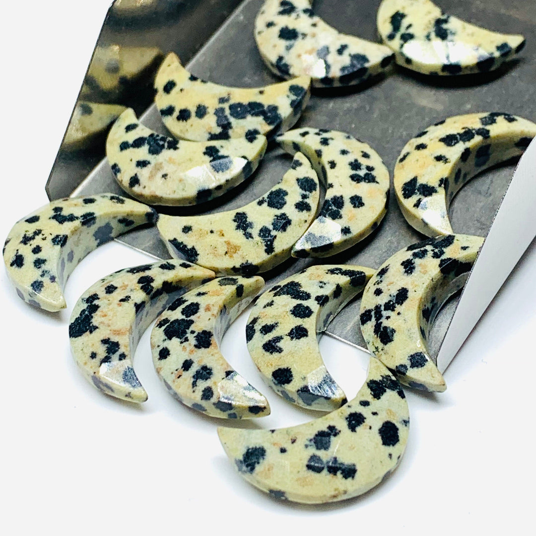 2,3,4,5 Pcs Natural Jesper Moon Shape Briolettes,  Faceted Hand Carved Moon Loose gemstone, Moon Shape Gemstone, Carved Gemstone, 17 mm