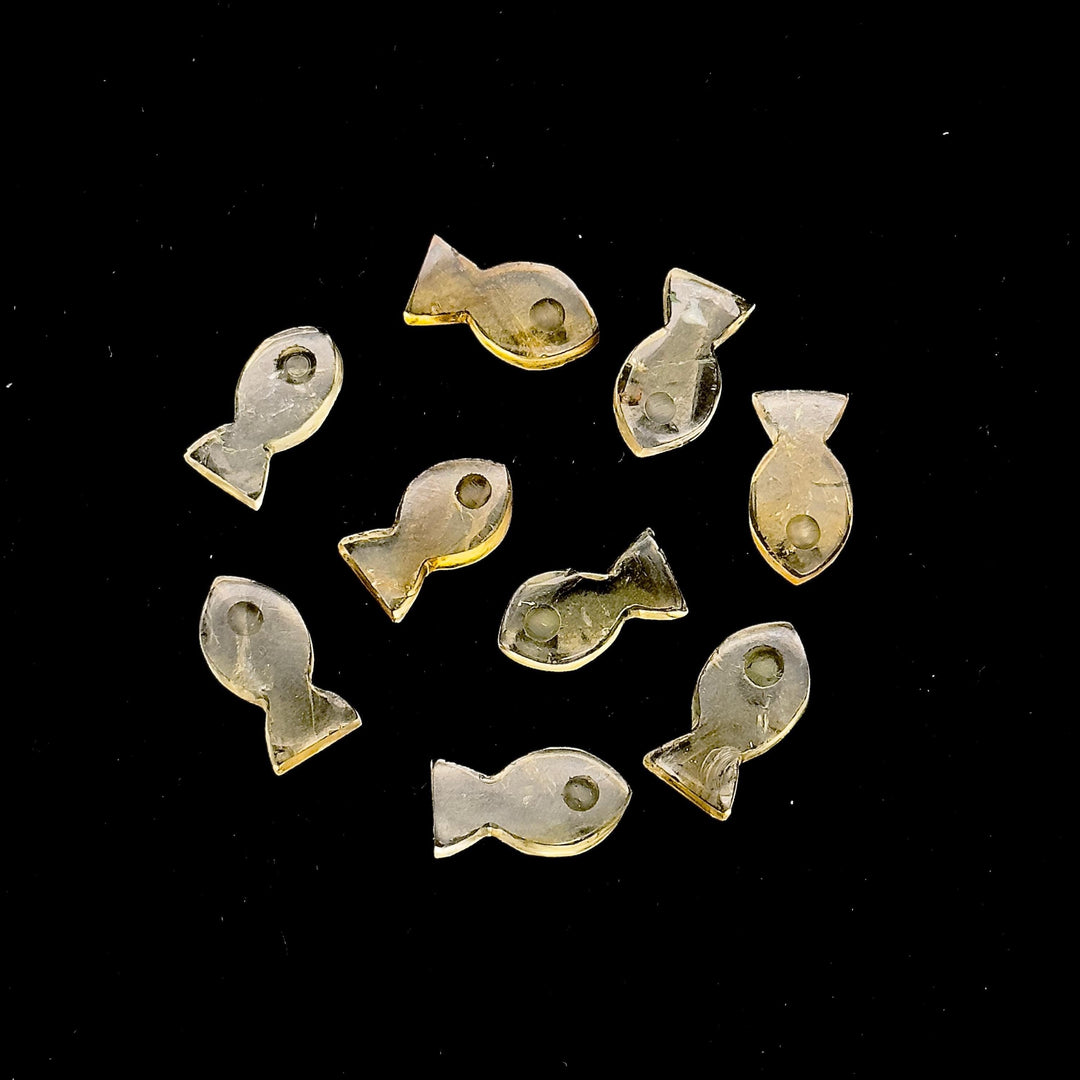 Natural Citrine Fish Shape Stone, AAA Citrine Fish Shape Carved Gemstone, 14 MM Loose Gemstone Fishes, Healing Fish Charms for Jewelry
