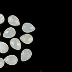 Load image into Gallery viewer, Natural White Moonstone Faceted Pear Shape Beads, 9X12 MM AAA+ Quality Moonstone Briolette's Beads, Matched Pairs, Jewelry Making Beads