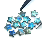 Load image into Gallery viewer, High Flashy Labradorite Star Shape Briolettes, Natural Labradorite Star Gemstone for Jewelry Making, Faceted Labradorite Star Charms, 15 MM
