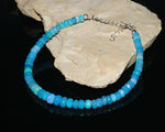 Load image into Gallery viewer, Blue Lavender Ethiopian Opal Bracelet: Faceted Rondelle Welo Opal Beads (4-4.5 MM)
