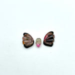 Load image into Gallery viewer, natural tourmaline Butterfly Shape Carving, Hand carved tourmaline Butterfly loose carving, carved butterfly  jewelry Making 22x11mm.