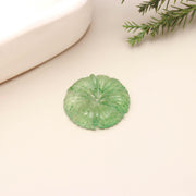 AAA Green Strawberry Hand Carved Flower Shape Stone, Flower Charms, 25 MM Reiki Healing Crystal Gifts, Floral Gemstones for Home Decor