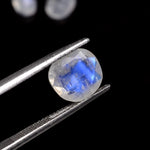 Load image into Gallery viewer, 100% natural fine quality rainbow moonstone freeform rose cut cabochons, blue flash cabs, rainbow moonstone rose cut cabs, 9x11 12x14mm