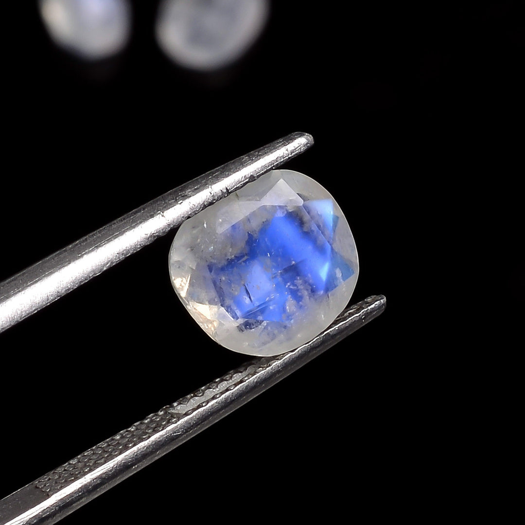 100% natural fine quality rainbow moonstone freeform rose cut cabochons, blue flash cabs, rainbow moonstone rose cut cabs, 9x11 12x14mm