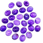 Load image into Gallery viewer, Natural Amethyst Evil Eye Beads, Hand Carved Gemstone Beads, Loose Oval Eye Beads, Evil Eye Charm Beads, Loose Carving Beads 10X12 MM