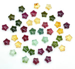Load image into Gallery viewer, Natural Tourmaline Little Stars, Flat Back Smooth Star Shape Beads, 5 MM Star Shape Gemstone for Jewlery, Colorful Carving Star Beads