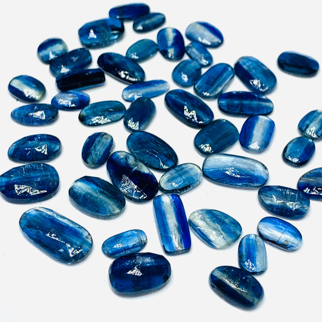 AAA Quality 100% Natural Blue Bio Kyanite Faceted Rosecuts Gemstone, Faceted Gemstone, Faceted Rosecuts Gemstone For Jewellery 10X6 18X9 mm