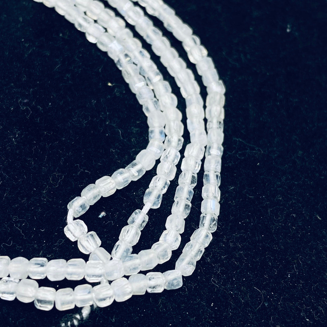 AAA Quality 100% Natural Crystal Quartz Box Shape Beads, 6" Inch Strand, Natural Gemstone, Gemstone For Jewellery, 3 mm (Approx)