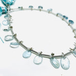 Load image into Gallery viewer, AAA Aquamarine Rose Cut Beads: Natural Gemstone Strand, 8 Inch