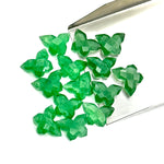 Load image into Gallery viewer, 2,3,4,5 pcs Green Strawberry Butterfly Shape Carving, Handmade Carved Butterfly Gemstone, Animal Beads For Jewelry, Fancy Beads 14x10 MM
