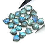 Load image into Gallery viewer, Flashy Labradorite Heart Shape Beads, Natural Labradorite Hand Carved Heart Charms for Jewelry Making, Faceted Heart Shape Briolette's 13 MM