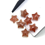 Load image into Gallery viewer, Natural Red Sunstone Star Shape Briolettes, Red Sunstone Carved Faceted Star Charms, Wholesale Loose Beads for Jewelry, 12 MM, Hand Carvings
