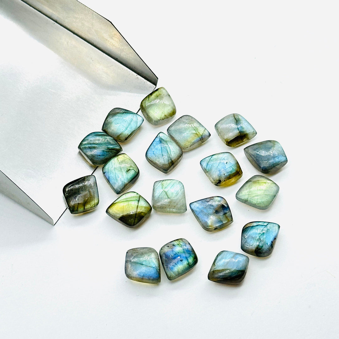2,3,4,5,6 Pcs Natural labradorite smooth fancy Shape jewelry Making Loose Gemstone, smooth Gemstone, labradorite Gemstone for jewelry 8X10mm