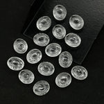 Load image into Gallery viewer, Natural Crystal Quartz Evil Eye Beads, Hand Carved Gemstone Beads, Loose Oval Eye Beads, Evil Eye Charm Beads, Loose Carving Beads 10X12 MM
