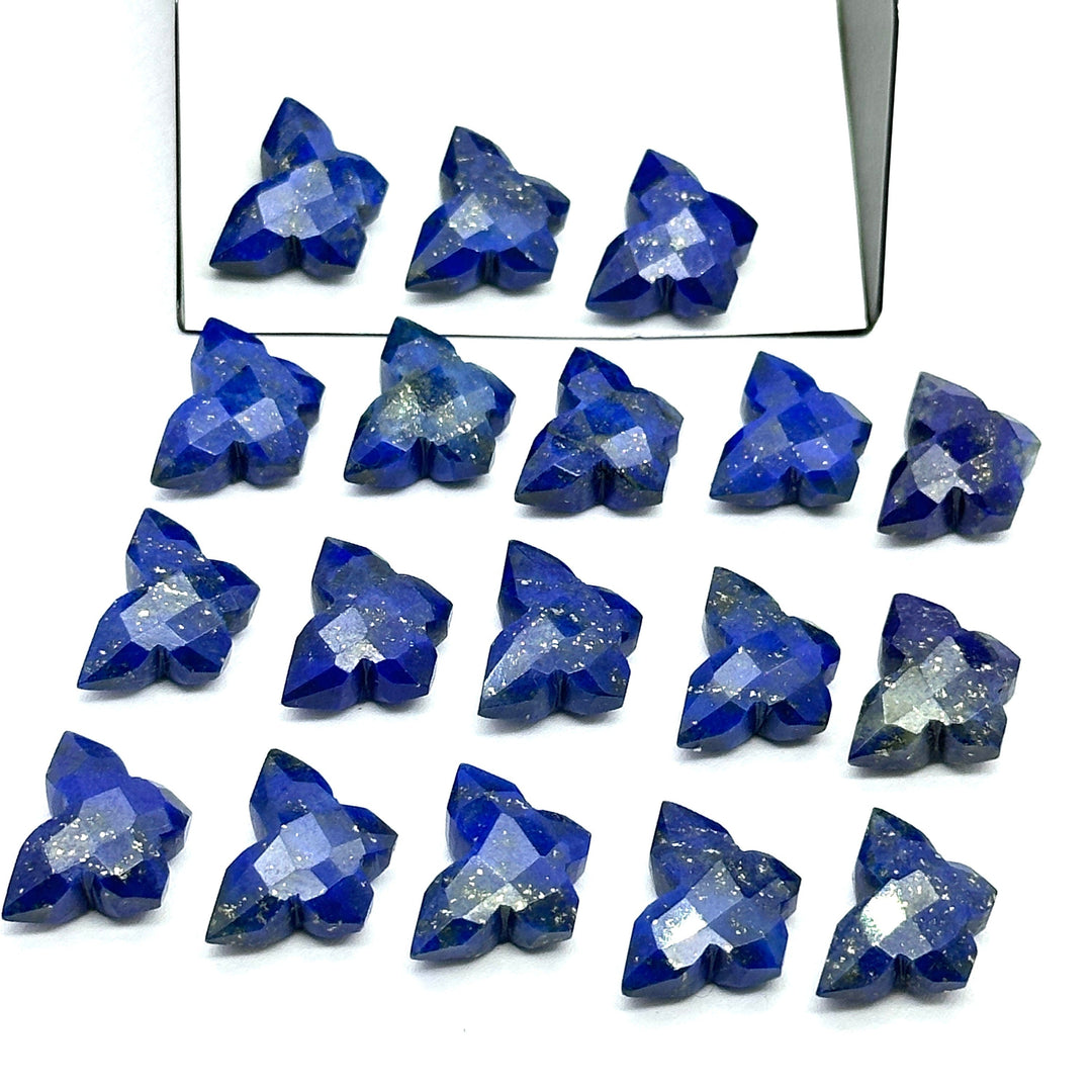 Lapis Lazuli Butterfly Beads: Handmade Faceted Gemstone Charms (14x10 MM)