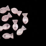 Load image into Gallery viewer, Natural Rose Quartz Fish Charm Beads, Fancy Fish Shape Carved Gemstone, 7X14 MM, Goddess Power Stone Carving, Jewelry Making Diy Beads