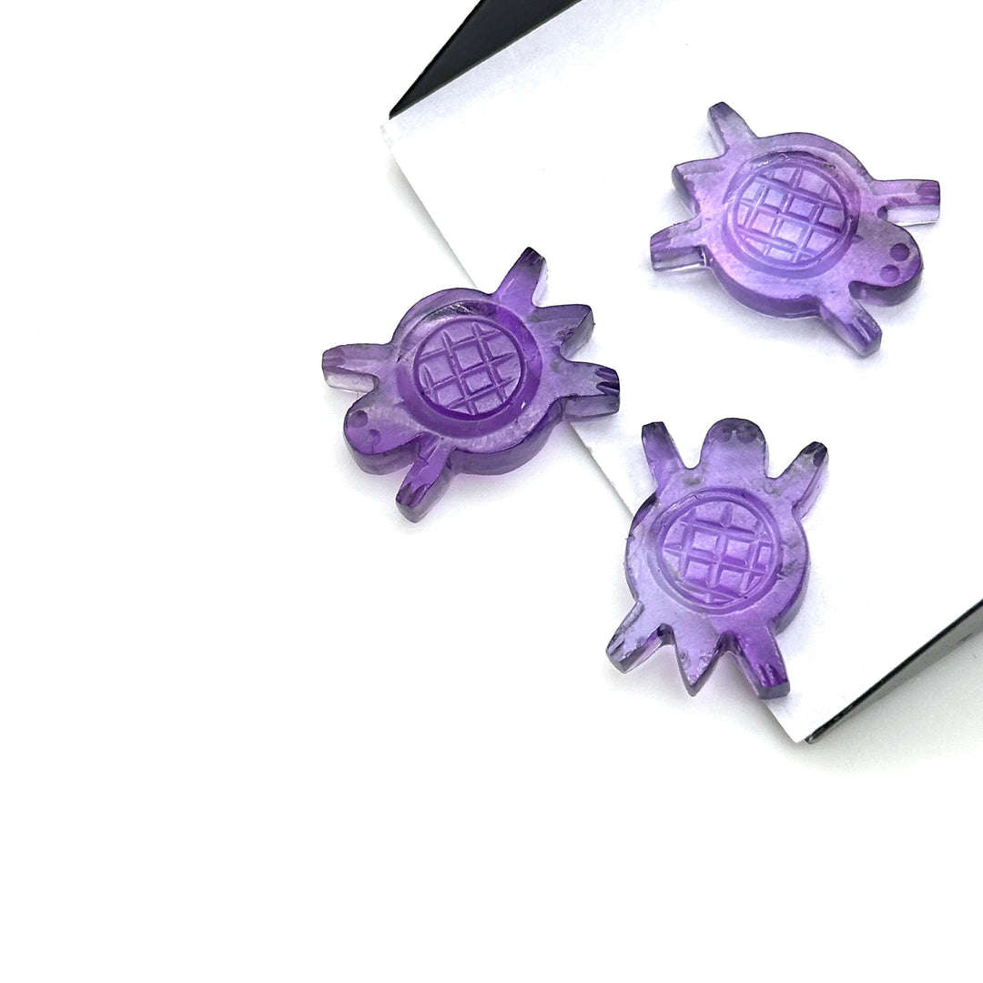 Natural Amethyst Turtle Shape Carving, AAA Amethyst Turtle Shape Gemstone, 16 MM Loose Gemstones, Harmony in Stone, February Birthstone