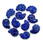 Load image into Gallery viewer, Natural Lapis Lazuli Carved Shell Beads, Hand Carved Snail Shell Shape Gemstone, Seashell Charm, 16 MM Seashell Beads For Jewelry Making