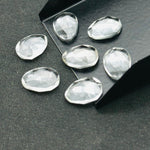 Load image into Gallery viewer, 2,3,4,5pcs A-one Quality crystal quartz freeform Rosecut, faceted rosecut, gemstone for jewelry, jewelry making rosecut 10X14 mm