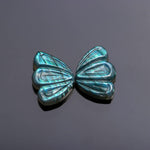 Load image into Gallery viewer, Natural Labradorite Butterfly Wings Carvings, Flashy Labradorite Hand Carved Butterfly Feather for Jewelry Making (16X12 MM, 2 Stones)
