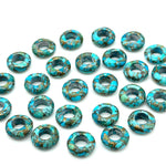 Load image into Gallery viewer, Amazing Copper Turquoise Donut Shape Gemstones, Turquoise Donut Carving, Healing Gemstone Beads, 12 mm Blue Turquoise Donut Smooth Beads