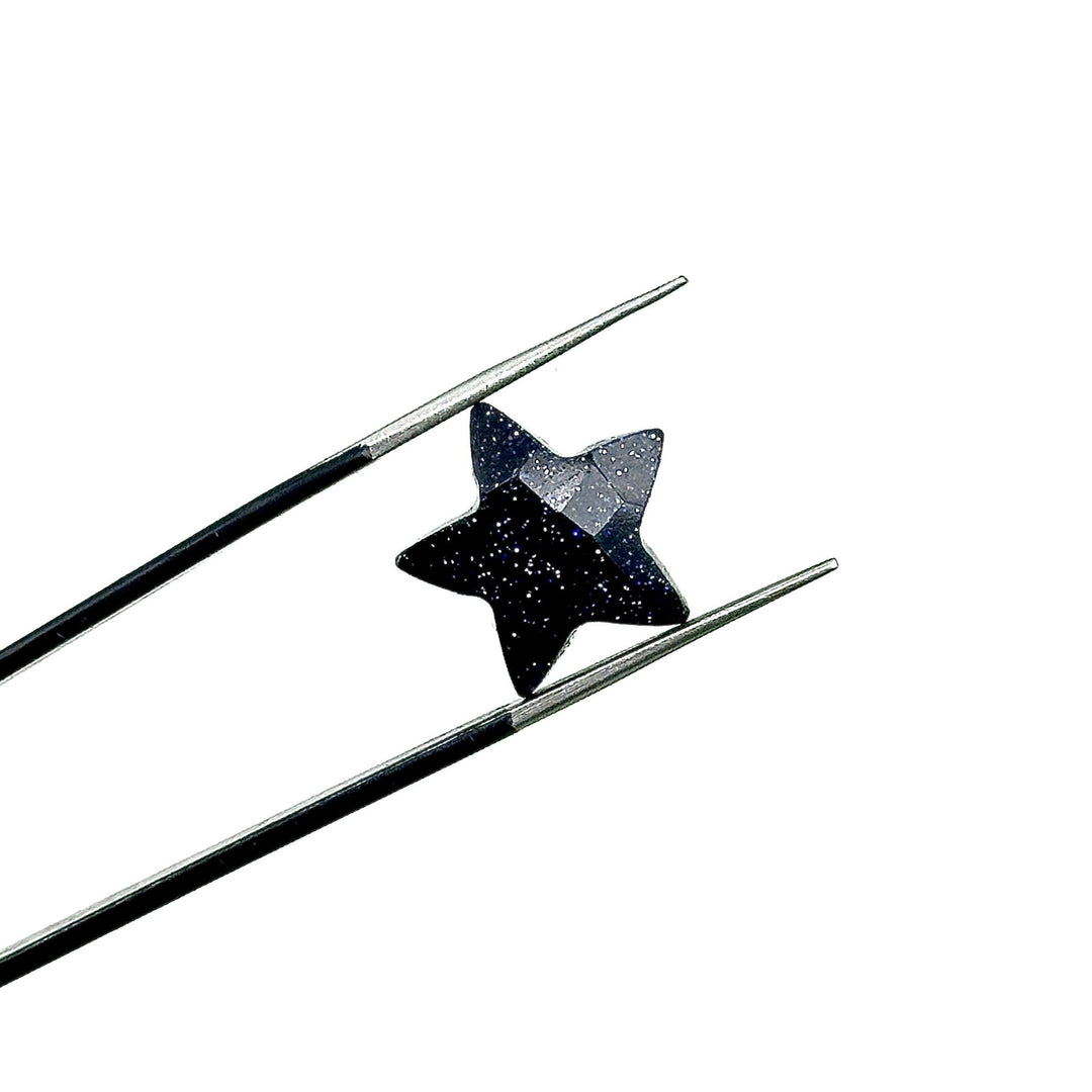 AAA Black Sunstone Star Shape Briolettes, Sunstone Star Beads, Hand Carved Sunstone Star for DIY Crafts, Shiny Black Star for Jewelry, 15 MM