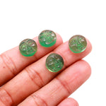 Load image into Gallery viewer, Green Fluorite Hand Carved Moon Face, Natural Fluorite Face Shape Stone, Face Gemstone Charms 12 MM