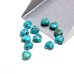 Load image into Gallery viewer, AAA Copper Turquoise Heart Shape Beads, Turquoise Smooth Heart Shape Briolette's, AAA Hand Carved Heart Charm, Mini Heart Craft Beads, 10 MM