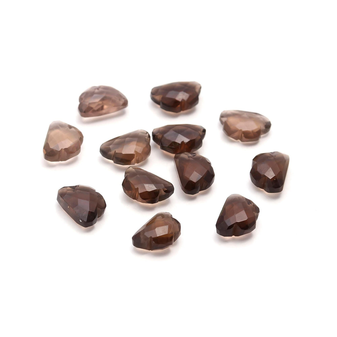 New! Smokey Quartz Clouds Shape Beads, Natural Smokey Quartz Faceted Cloud Shape Beads, Carved Cloud Gemstone Charms, 12 MM Loose Briolettes