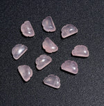 Load image into Gallery viewer, Carved Natural Rose Quartz Clouds Shape Beads, Rose Quarz Smooth Cloud Shape Beads, Hand Carved Charms, 12 MM, Loose Carved Briolettes