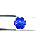 Load image into Gallery viewer, Natural Lapis Lazuli Flower Shape Carved Gemstone, Blue Flower Shape Carving, Carved Gemstone For Jewlery 12 mm, Craft Making Flower Charm