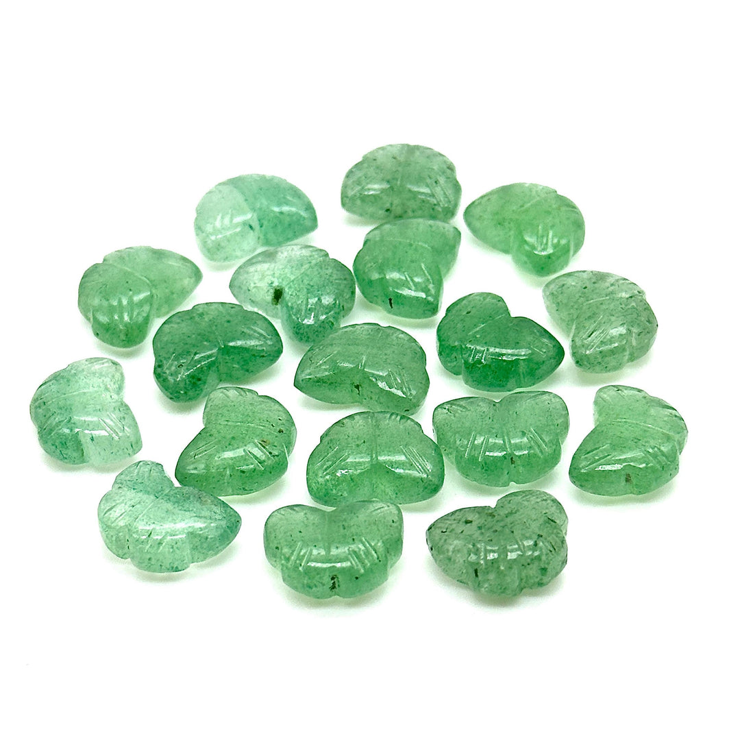 AAA Green Strawberry Butterfly Shape Beads, Natural Strawberry Quartz Hand Carved Butterfly Briolettes, Gemstone Carvings, 13 MM Loose Beads