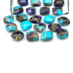 Load image into Gallery viewer, Blue Copper Turquoise Leaf Shape Beads, Mohave Turquoise Faceted Leaf Briolette's, Jewelry Making Hand Carved Beads 10X12 mm, Loose Gemstone