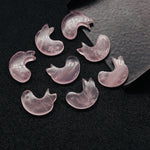 Load image into Gallery viewer, Natural Rose Quartz Dolphin Carving, Hand Carved Dolphin Shape Gemstone, 15 MM, Feminine Energy Fish Charm Healing Crystal, Carved Beads