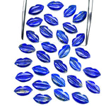 Load image into Gallery viewer, Natural Lapis Lazuli Lips Shape Beads, Hand Carved Lips Shape Gemstone Beads, Lips Shape Fancy Charms, 14X8 MM, Blue Lips Briolettes Beads