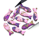 Load image into Gallery viewer, Mohave Turquoise Fish Beads: Carved Gemstone Charms, 25mm
