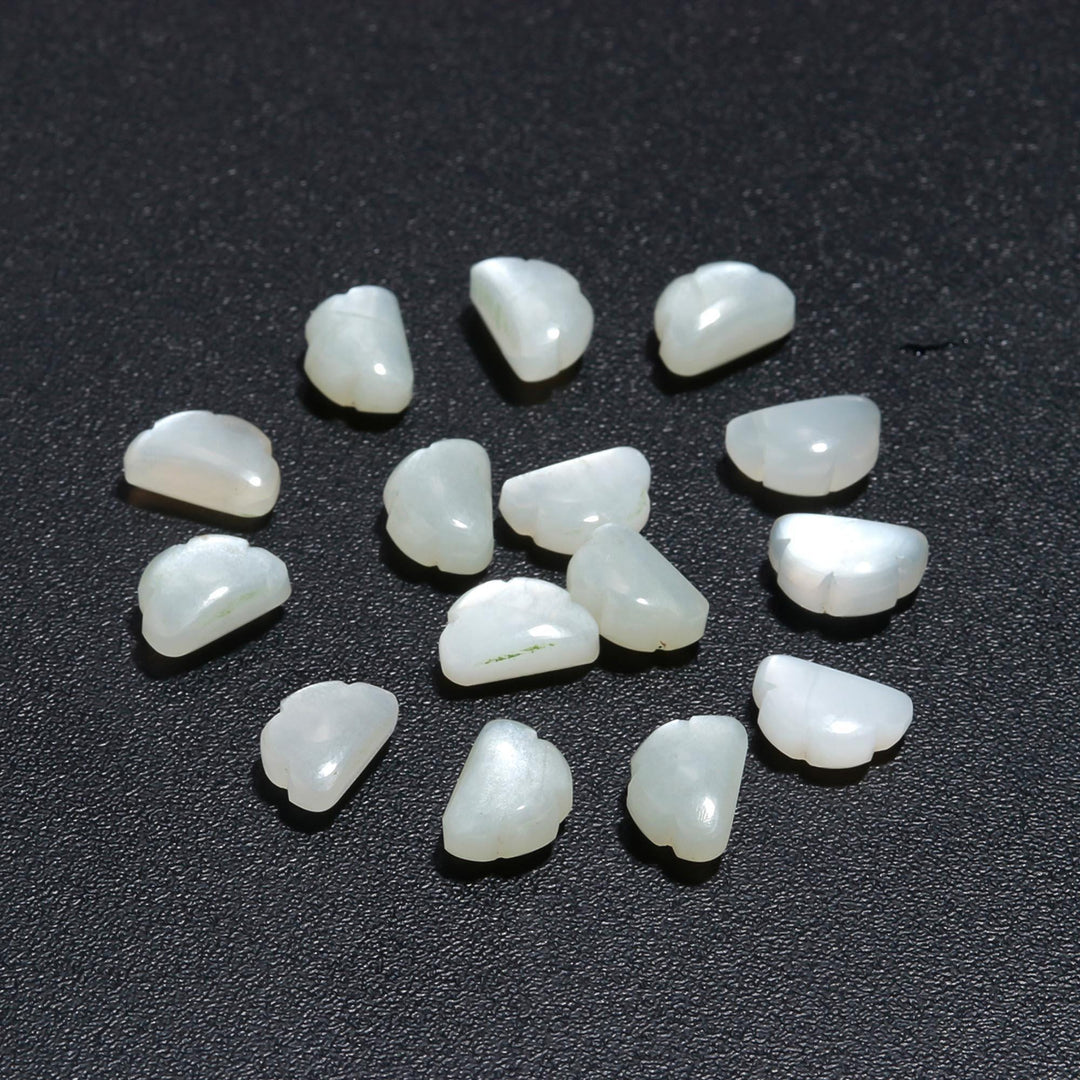 Natural White Moonstone Cloud Shape Beads, AAA Moonstone Cloud Shape Briolettes, Smooth Hand Carved Gemstone, Cloud Shape Charm Beads, 12 MM