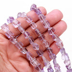 Load image into Gallery viewer, AAA Natural Pink Amethyst Faceted Tumble Beads ~ 6X8 MM Pink Amethyst Nuggets Shape Beads ~ 8" Strand Fancy Jewelry Making Beads Loose Beads