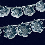 Load image into Gallery viewer, 1,2,3,4,5 pcs AAA Quality 100% Natural Crystal Quartz  Flower Shape Carved Gemstone, Flower Shape Carving, Carved Gemstone For Jewellery17mm