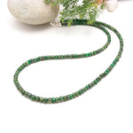 Load image into Gallery viewer, Beryl Emerald Beads Necklace, Green Emerald Beaded Gemstone Necklace, Sterling Silver Handmade Jewelry, Dyed Emerald Jewelry, Gift for Women