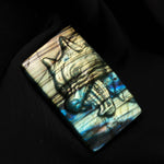 Load image into Gallery viewer, Natural Labradorite Wolf Carving Gemstone, Labradorite Hand Carved Wolf Shape Stone, Home Decor Ideas, Wolf Head, 1.9 Inch