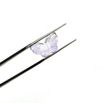 Load image into Gallery viewer, Carved Pink Amethyst Butterfly Charm: Handmade Gemstone Briolette (18 MM)