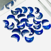 2,3,4,5 Pcs  Natural Lapis Lazuli Hand Carved Moon Shape Briolettes, Carved Moon Shape Gemstone For Jewellery, Moon Shape Briolettes 12 mm