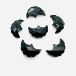 Load image into Gallery viewer, 2,3,4,5,6 Pcs Natural black onyx faceted eagle Shape gemstone, Faceted Hand Carved eagle gemstone, fancy Shape Gemstone,16X10 mm
