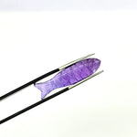Load image into Gallery viewer, Natural Amethyst Fish Shape Gemstones, Purple Amethyst Healing Fish Beads, Jewely Making and Decor Fish Crystal 30X10 MM