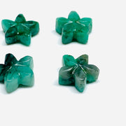 2,3,4,5 Pcs Natural Emerald Hand Carved Flower Shape, Carved Flower Shape Gemstone For Jewellery, Flower Shape Gemstone, 10 mm
