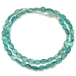 Load image into Gallery viewer, Dainty Sky Apatite Beaded Necklace, Natural Apatite Gemstone Necklace, Sterling Silver Jewelry, Sky Apatite Handmade Jewelry, Gift for her