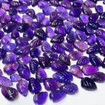 Load image into Gallery viewer, 10,20,30,40,50 pcs Incredible AAA Quality 100% Natural Amethyst Leaf Shape Carved Loose Gemstone Lot For Jewelry 6X4 12X8 mm AG-14